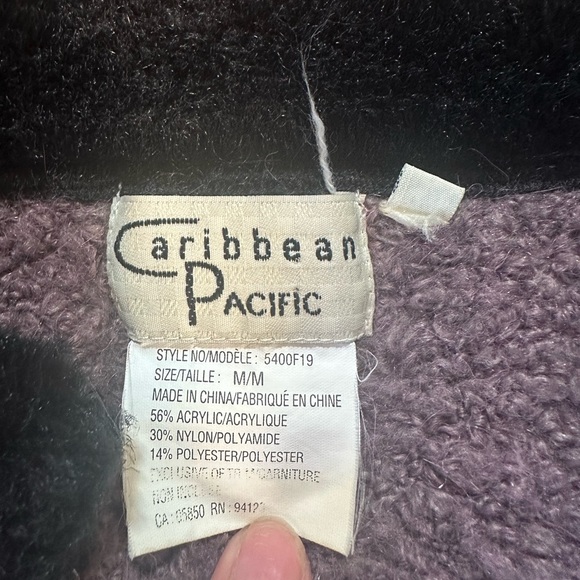 Caribbean Pacific Purple Sweater SIZE M - Picture 8 of 8